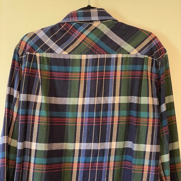 SeanJohn XL tailored fit plaid button down casual t-shirt  yellow black outdoor - Picture 6 of 7